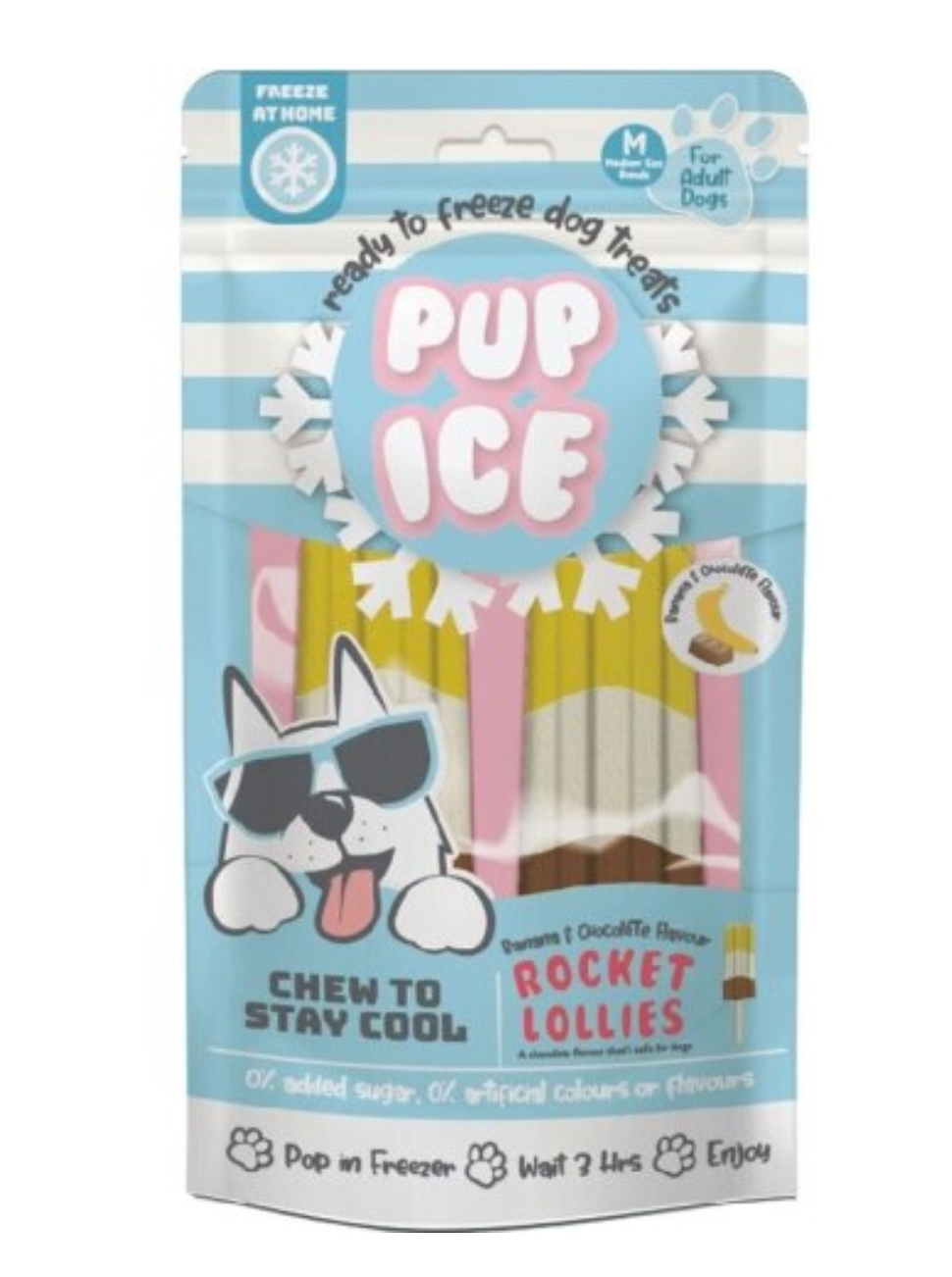 Ethical Pet Pup Ice Rocket Lollies - Banana Carob 2pk