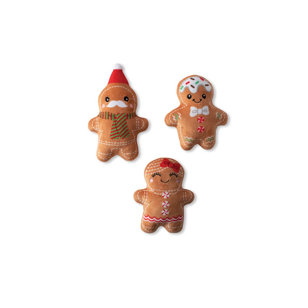 Fringe Holiday Gingerbread Everything Dog Toy 3pc Set