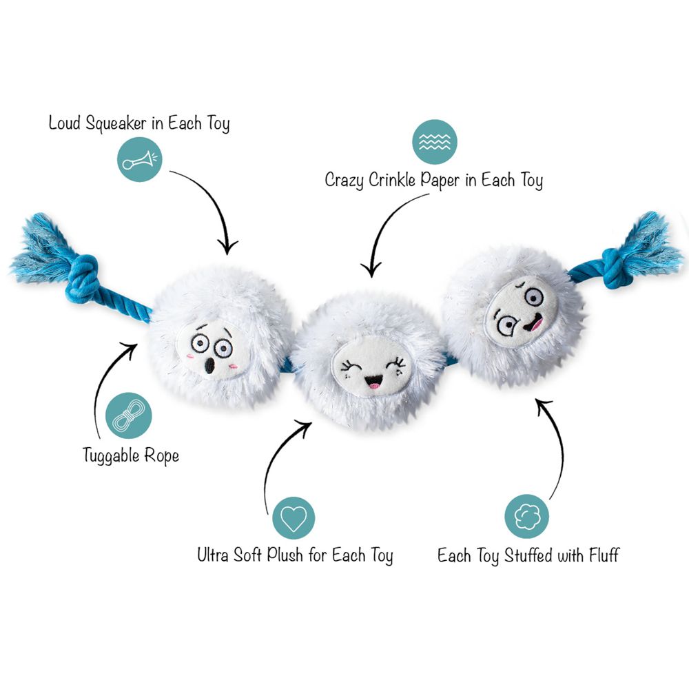 Fringe Holiday Snow Time for Fun Dog Toy