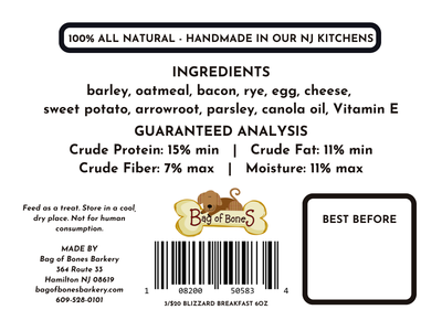 3/$20 Dog Treats Xmas 2025 - Blizzard Breakfast