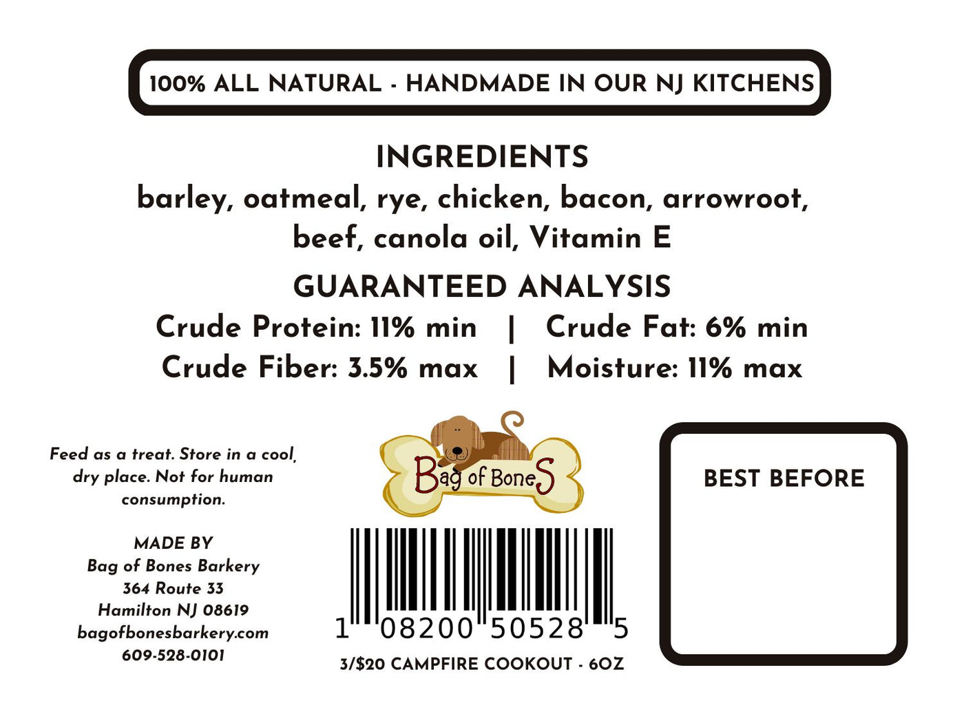 3/$20 Dog Treats Fall 2023 - Campfire Cookout