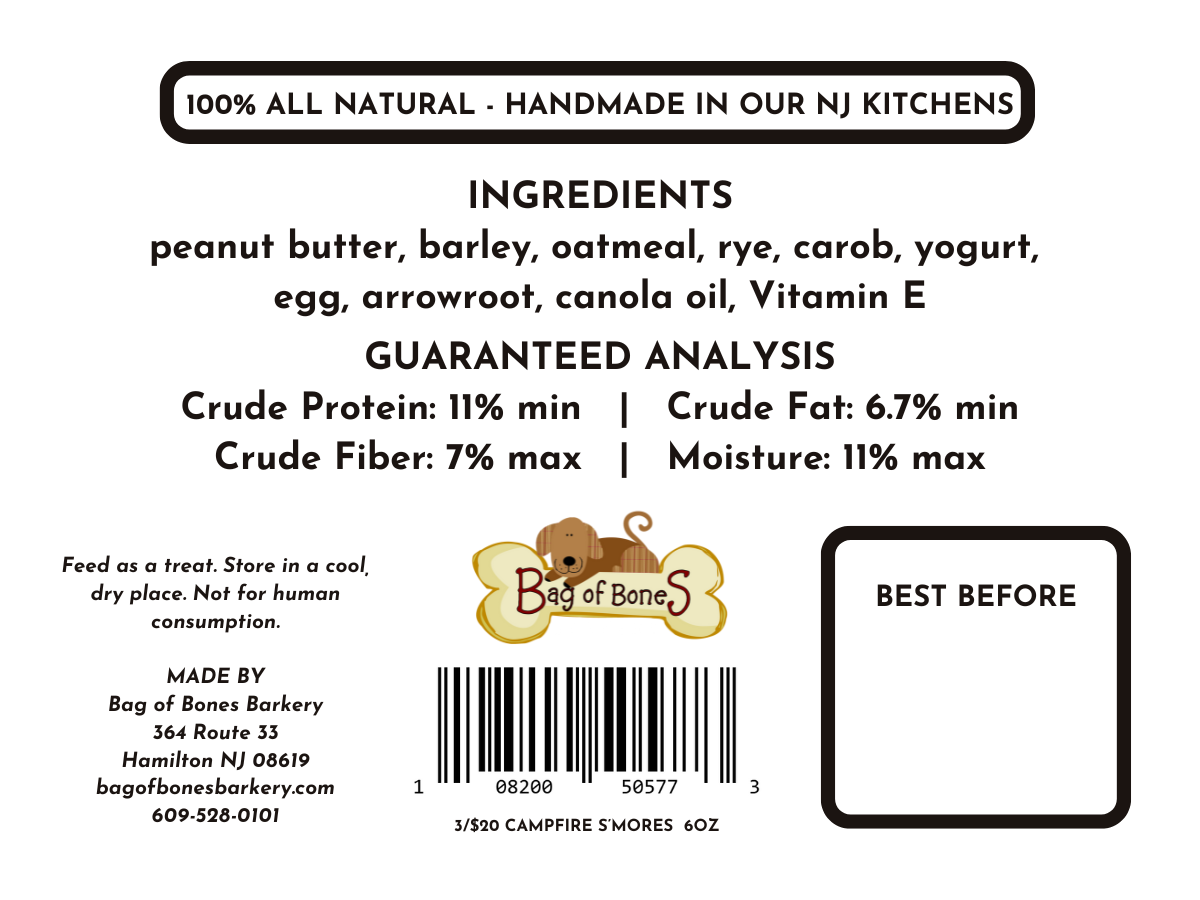 3/$20 Dog Treats Fall 2025 - Campfire S'mores