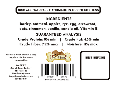 3/$20 Dog Treats Fall 2025 - Dutch Apple Pie
