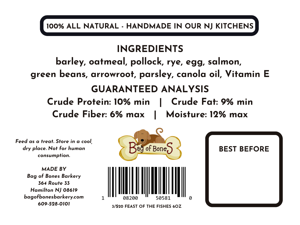 3/$20 Dog Treats Xmas 2025 - Feast of the Fishes