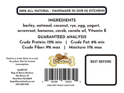 3/$20 Dog Treats Xmas 2025 - New Year's Lights