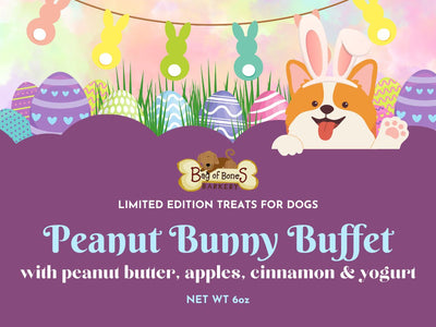 3/$20 Dog Treats Spring 2024 - Peanut Bunny Buffet