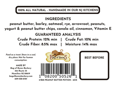 3/$20 Dog Treats Fall 2023 - Peanut Butter Potion