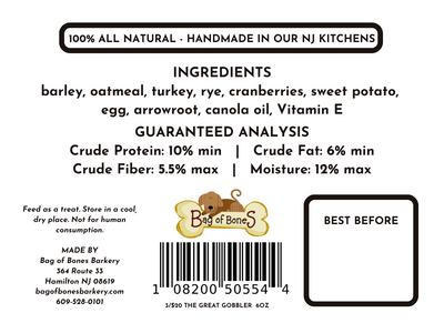 3/$20 Dog Treats Fall 2025 - The Great Gobbler