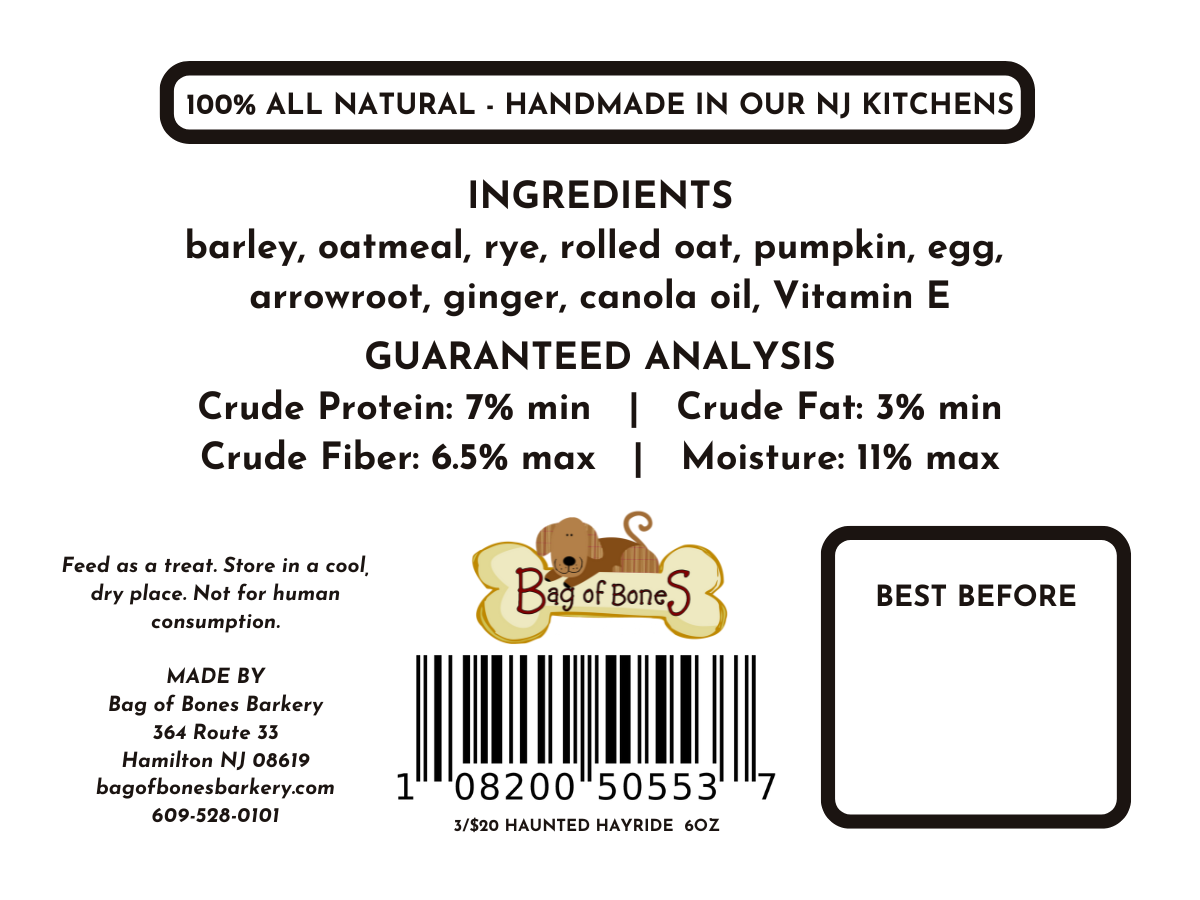 3/$20 Dog Treats Fall 2025 - Haunted Hayride