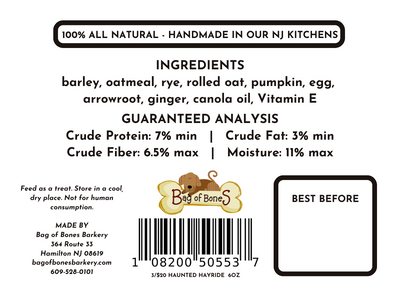 3/$20 Dog Treats Fall 2025 - Haunted Hayride