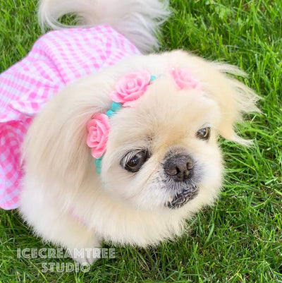 Icecreamtree Studio - Barbie Inspired Flower Necklace - Pet Collar Necklace