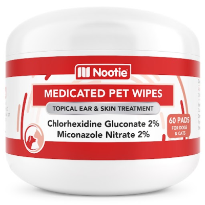 Nootie Medicated Pet Wipes - Ear & Skin Treatment