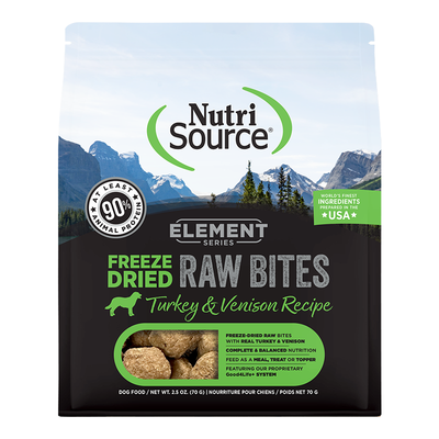 Nutrisource Dog Freeze Dried Element Raw Bites - Turkey & Venison