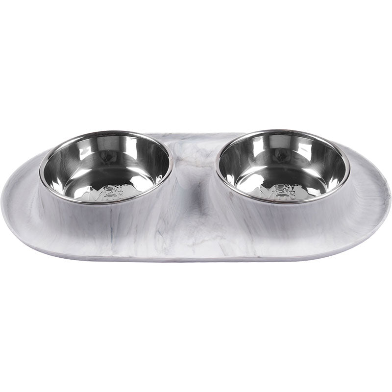 Messy Mutts Dog Double Feeder *