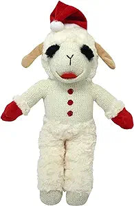 Multipet Holiday Christmas Lamb Chop Standing w/Santa Hat