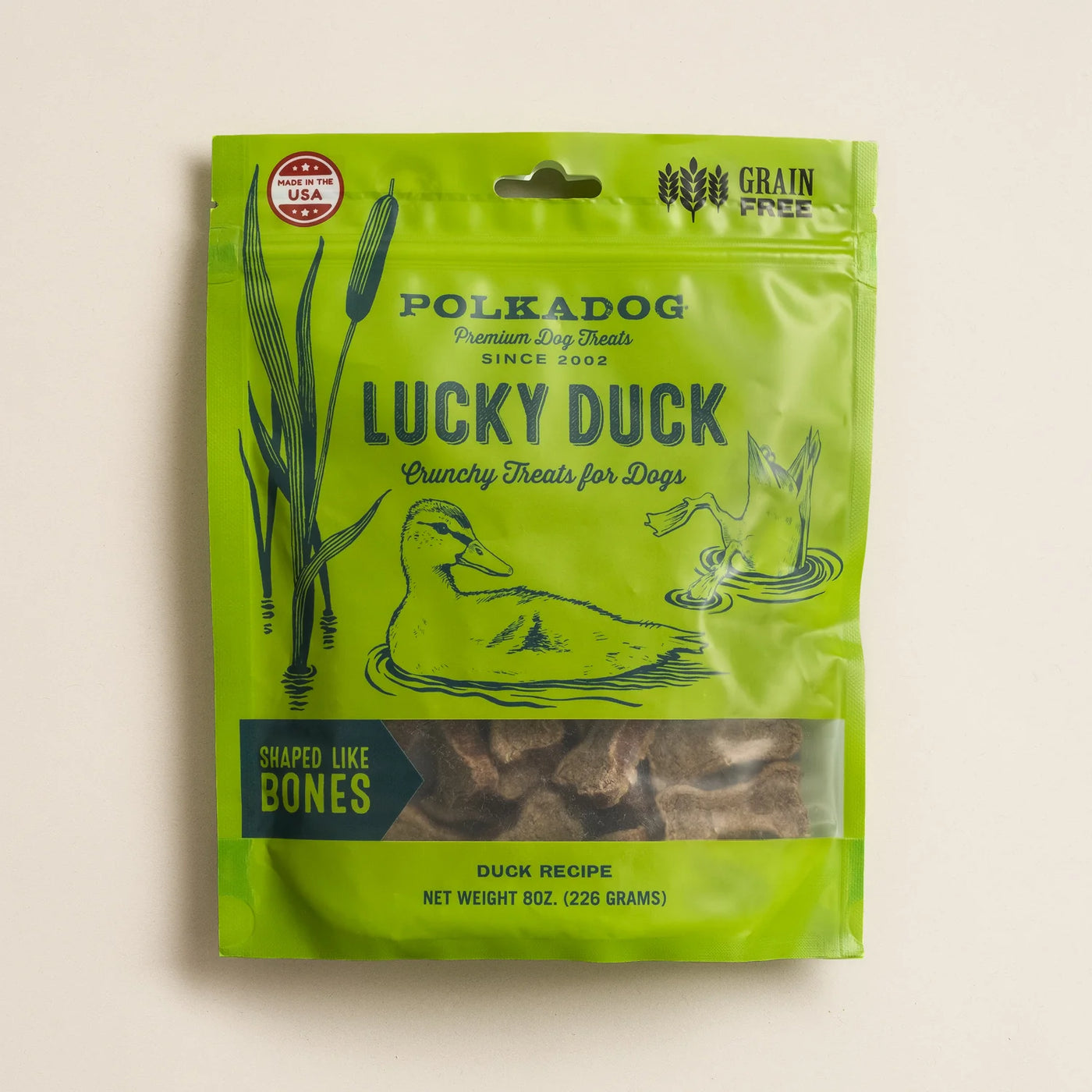 Polka Dog Lucky Duck Bones