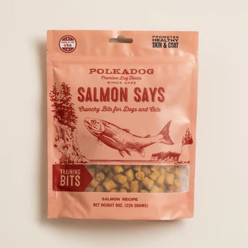 Polka Dog Salmon Says Bits Treats *