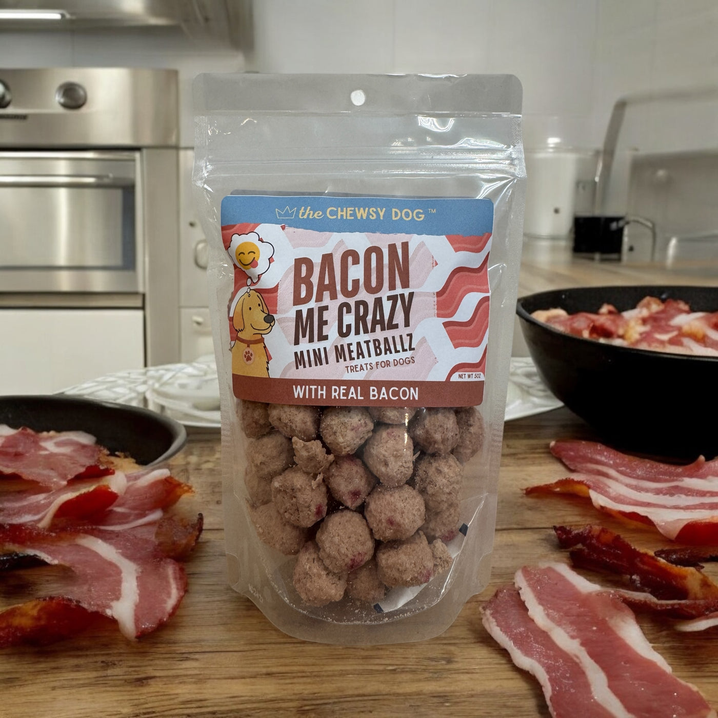 The Chewsy Dog Mini Meatballz Bacon Me Crazy (Bacon & Oats)