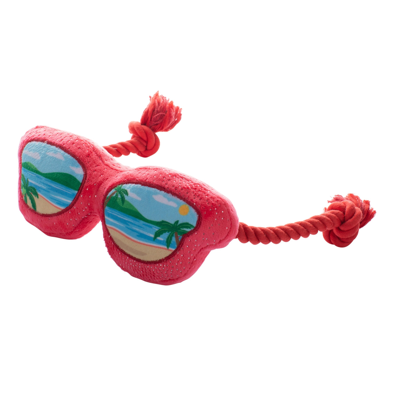 Fringe Plush Dog Toy - Sand & See Sunglasses