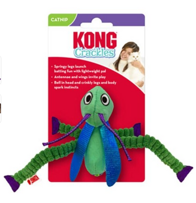 Kong Crackles Cat Toy - Grasshopper