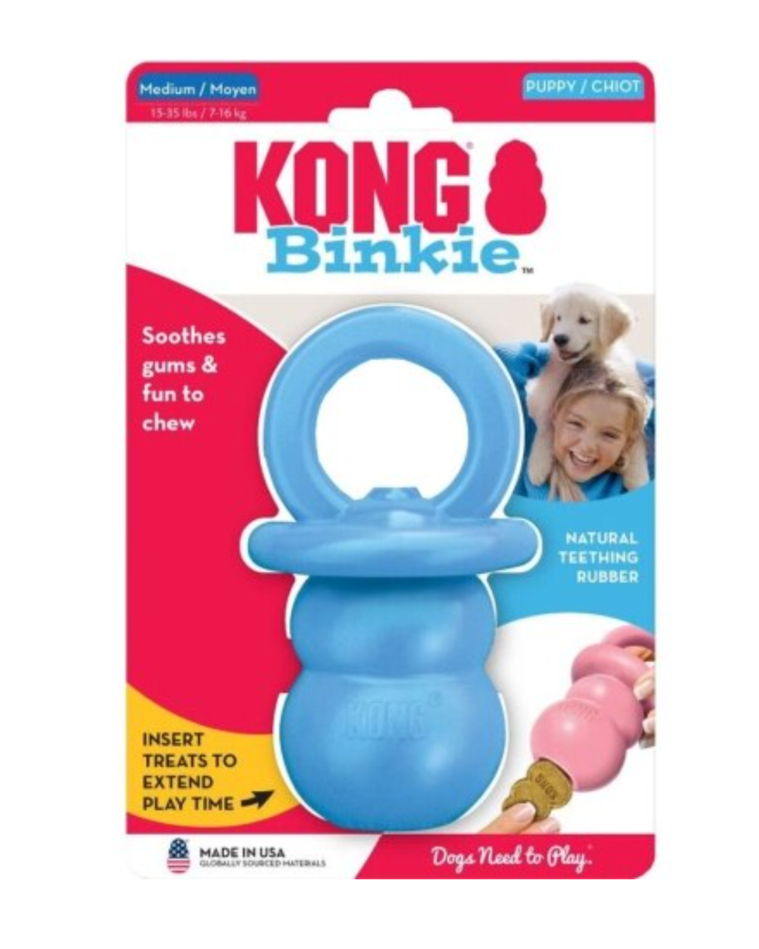 Kong Puppy Binkie (Assorted)