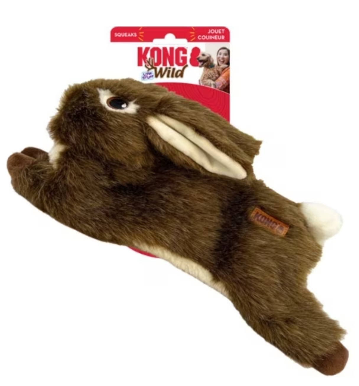 Kong Low Stuff Wild Dog Toy - Rabbit