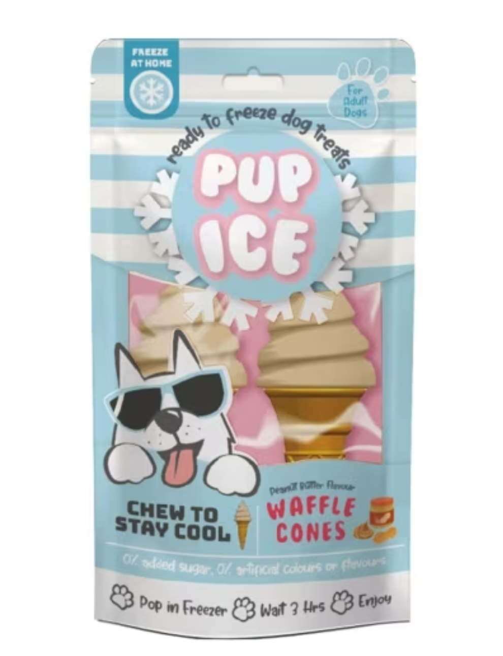 Ethical Pet Pup Ice Waffle Cones - Vanilla Peanut Butter 2pk