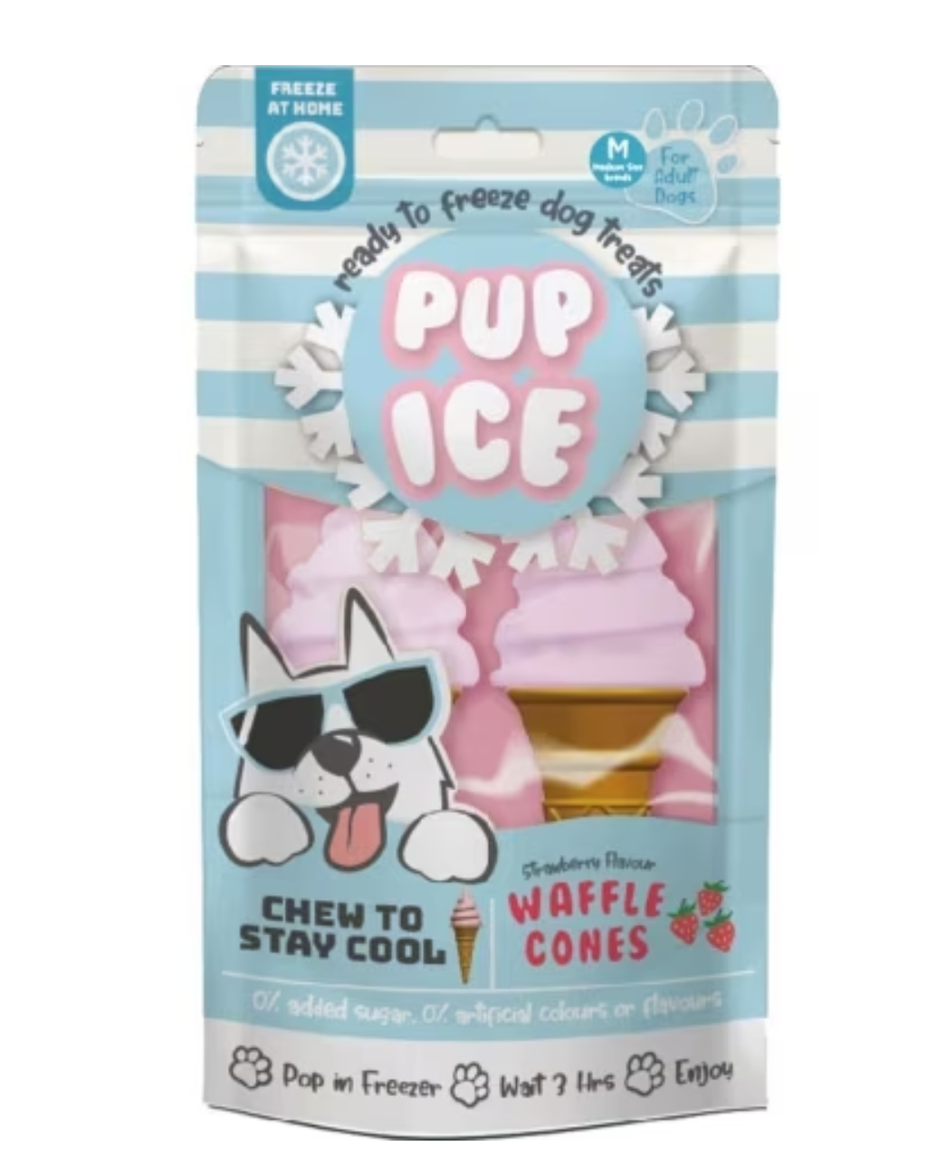 Ethical Pet Pup Ice Waffle Cones - Strawberry 2pk