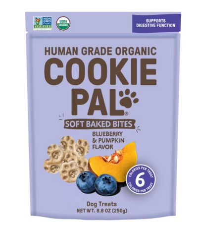 Cookie Pal Organic Soft Baked Dog Treats - Blueberry & Pumpkin