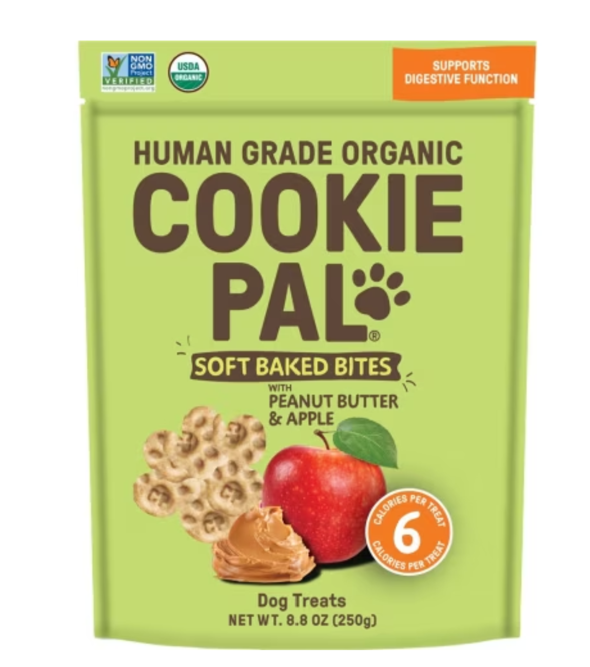 Cookie Pal Organic Soft Baked Dog Treats - PB & Apple