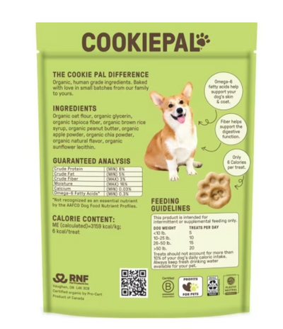 Cookie Pal Organic Soft Baked Dog Treats - PB & Apple