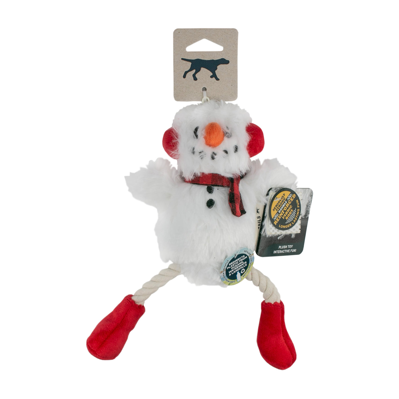 Tall Tails Tug Rope Snowman Toy