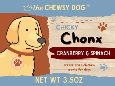 The Chewsy Dog Freeze Dried Chicky Chonx Cranberry & Spinach