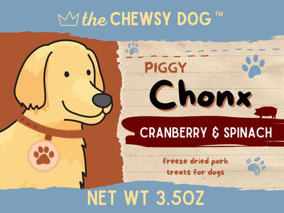 The Chewsy Dog Freeze Dried Piggy Chonx Cranberry & Spinach