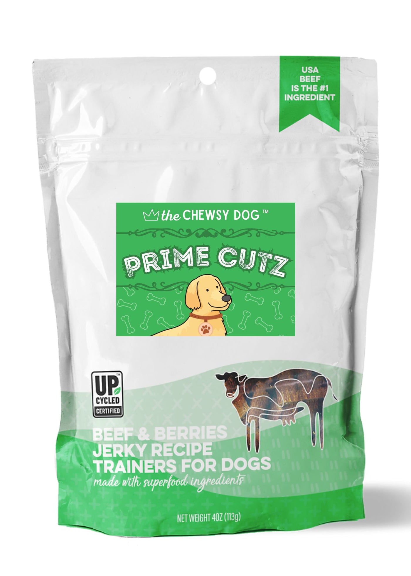 The Chewsy Dog Prime Cutz - Beef & Berries Jerky Trainers