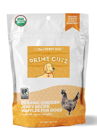 The Chewsy Dog Prime Cutz - Organic Chicken Jerky Waffles