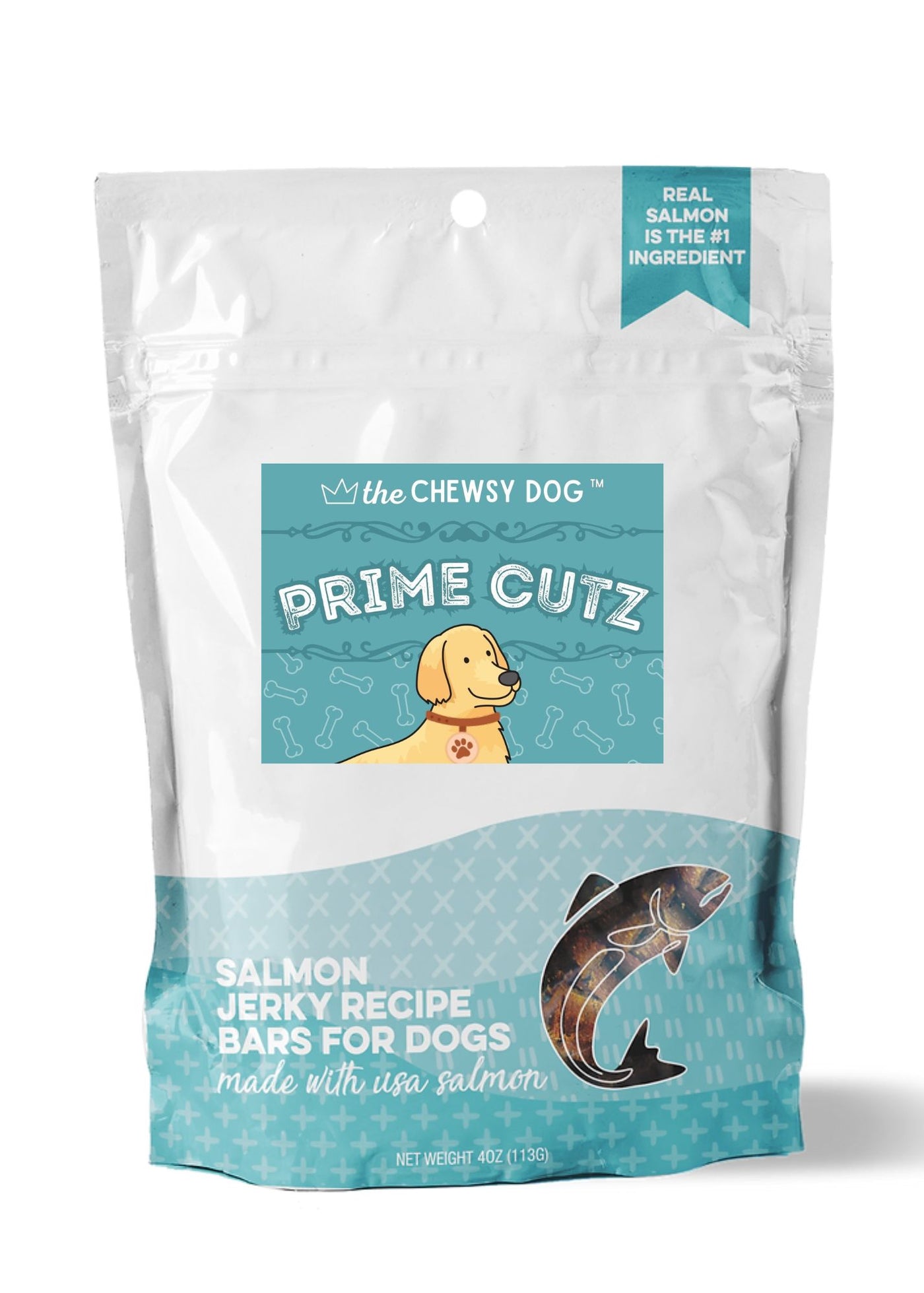 The Chewsy Dog Prime Cutz Salmon Jerky Bars