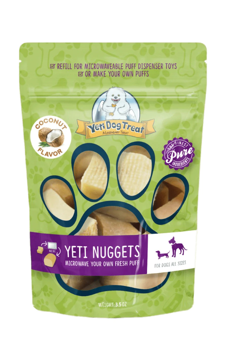 Yeti Yak Nuggets Dog Treats - Coconut