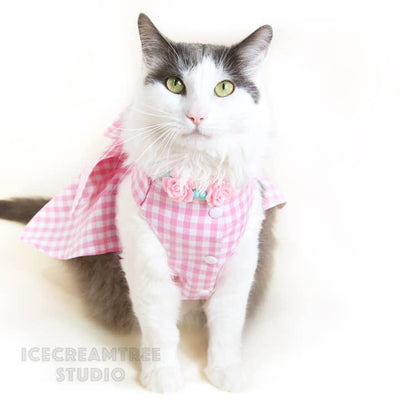 Icecreamtree Studio - Barbie Inspired Flower Necklace - Pet Collar Necklace