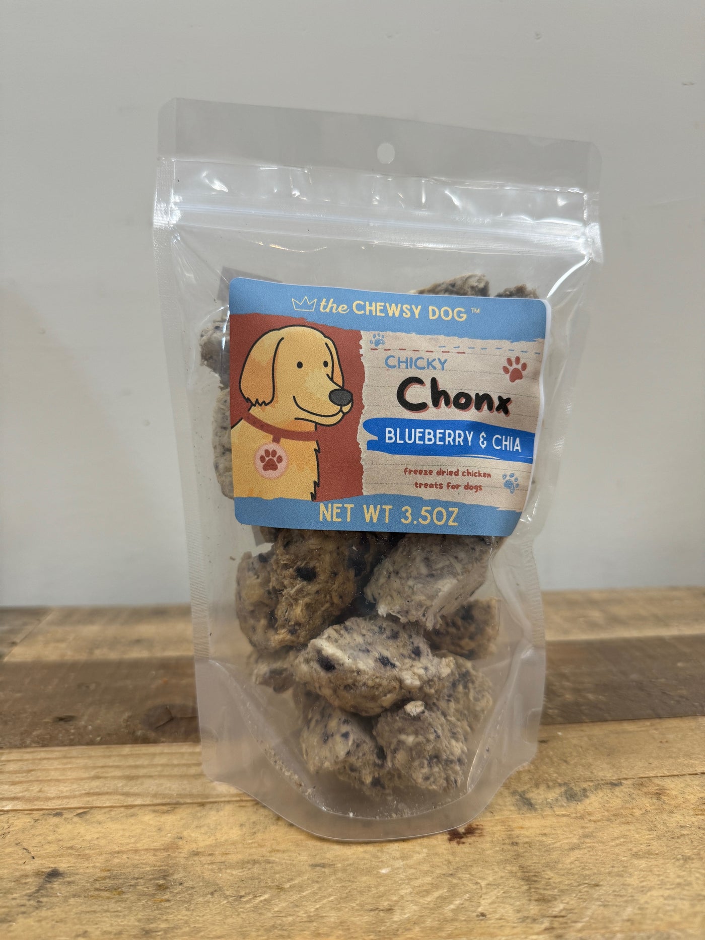 The Chewsy Dog Freeze Dried Chicky Chonx Blueberry & Chia