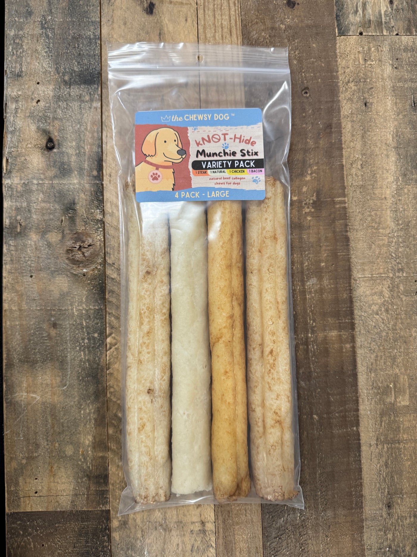 The Chewsy Dog kNOT-Hide Munchie Stix Variety Packs