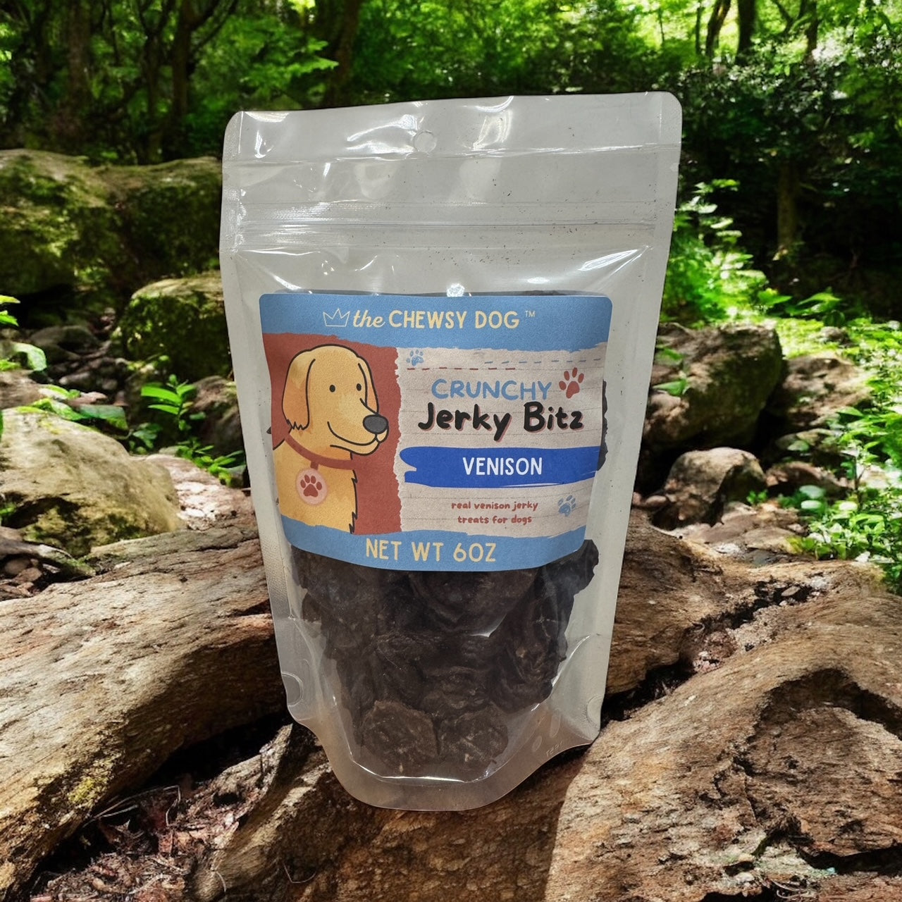 The Chewsy Dog Crunchy Jerky Bitz - Venison