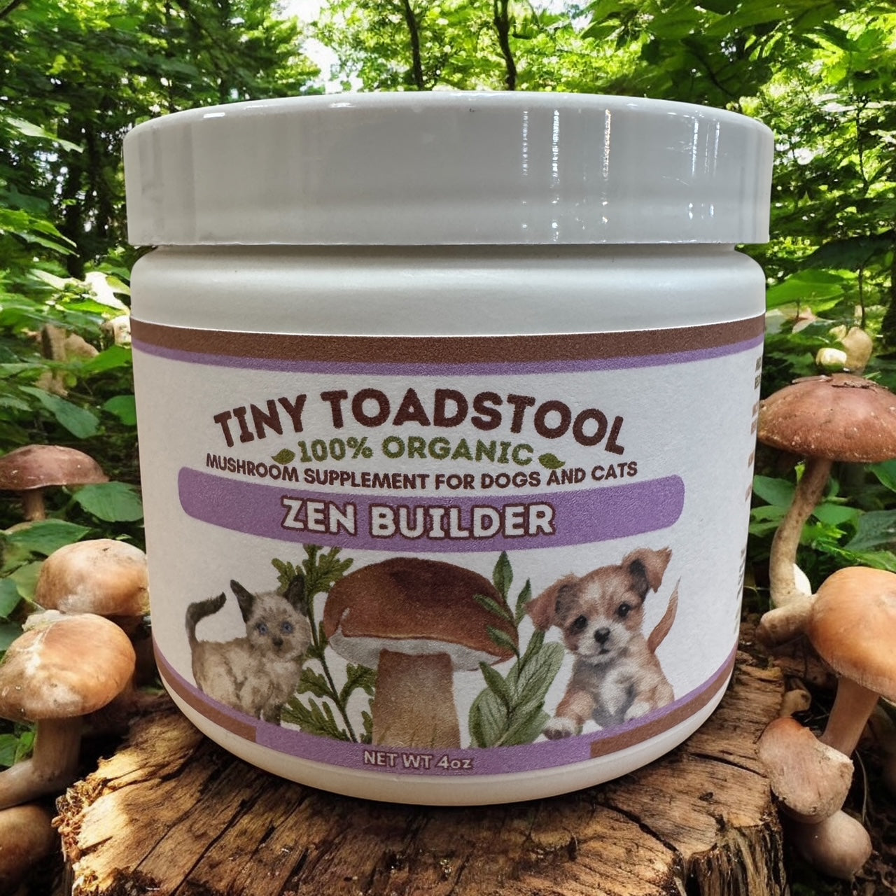 Tiny Toadstool Mushroom Supplement - Zen Builder