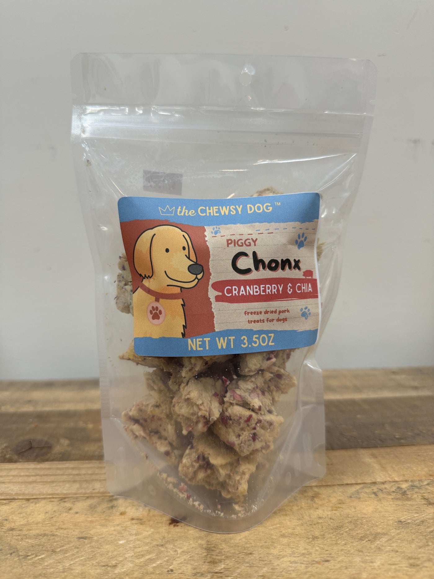 The Chewsy Dog Freeze Dried Piggy Chonx Cranberry & Chia