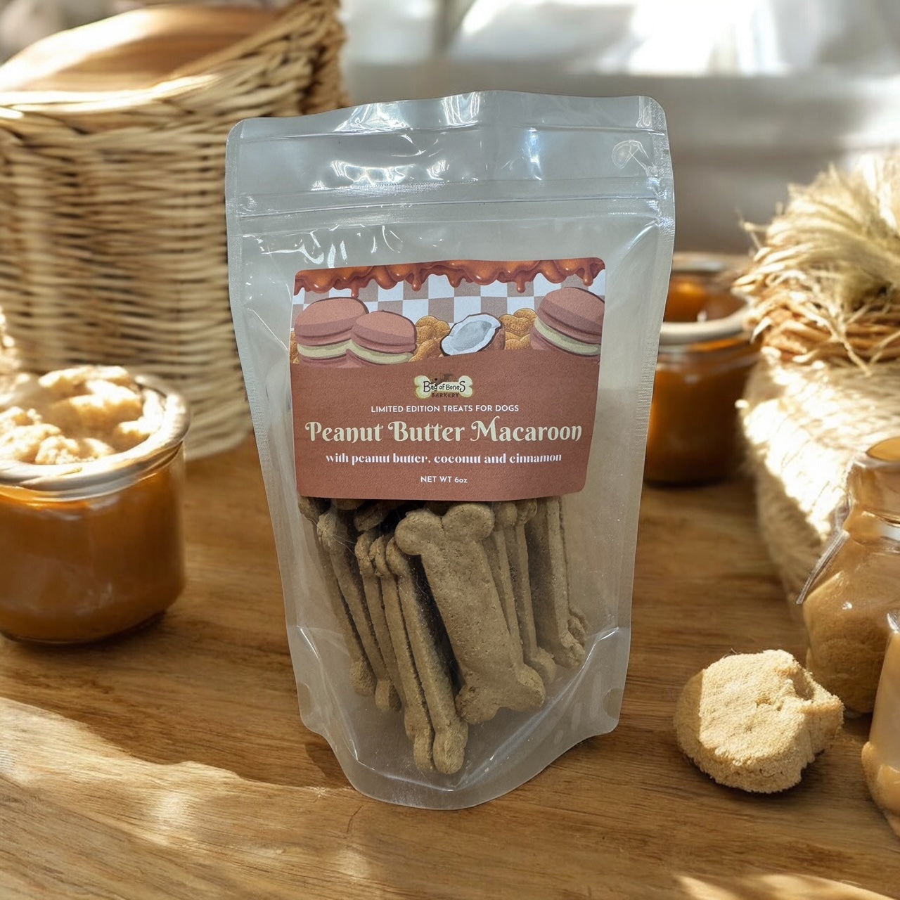 3/$20 Dog Treats Summer 2025 - Peanut Butter Macaroon