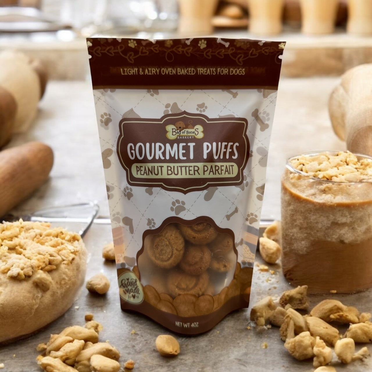 Gourmet Puffs Peanut Butter Parfait