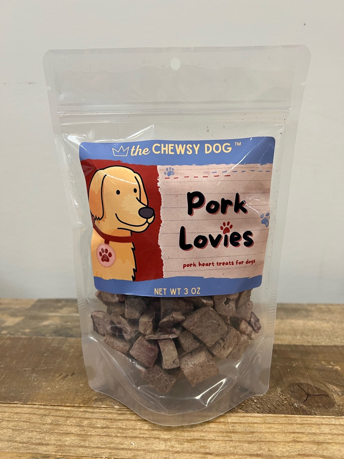The Chewsy Dog Freeze Dried - Pork Lovies