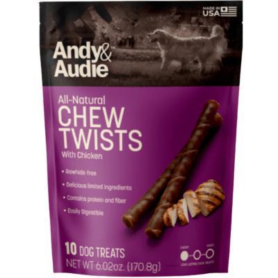 Andy & Audie Dog Chews - Long Lasting Twists 30ct