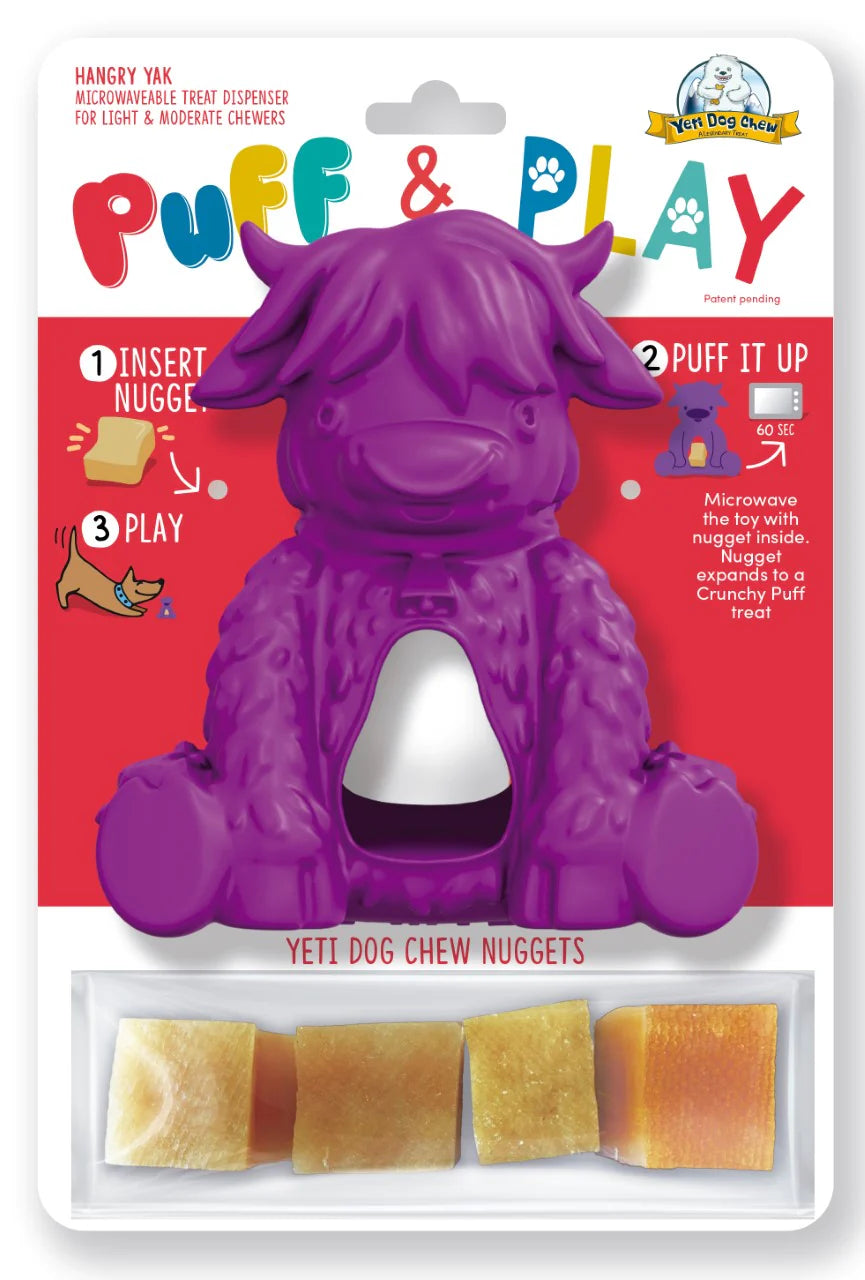Yeti Puff & Play Dog Toy - Hangry Yak