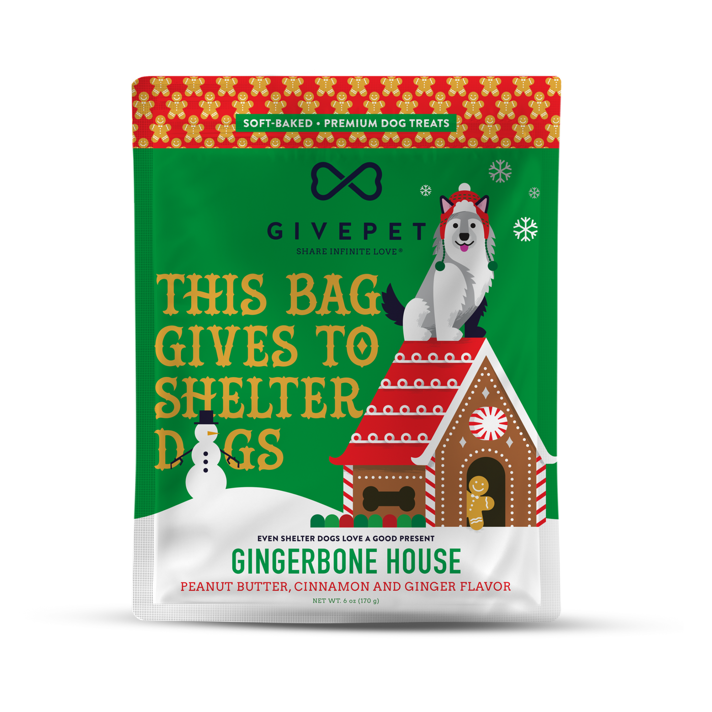 GivePet Holiday Treats - Gingerbone House *